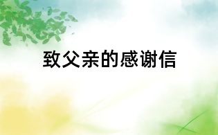 致父亲的感谢信