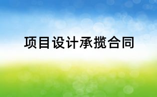 项目设计承揽合同