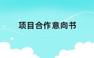 项目合作意向书