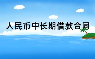人民币中长期借款合同