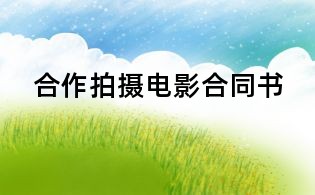 合作拍摄电影合同书