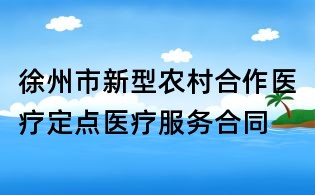 徐州市新型农村合作医疗定点医疗服务合同