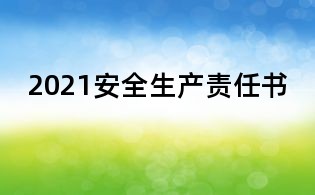 2021安全生产责任书