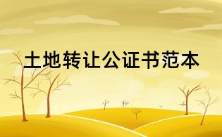 土地转让公证书范本