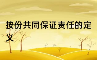 按份共同保证责任的定义