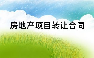 房地产项目转让合同