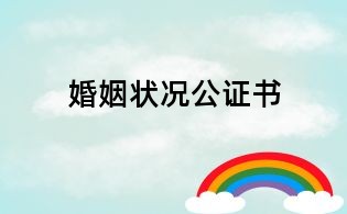 婚姻状况公证书