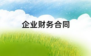企业财务合同