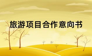旅游项目合作意向书