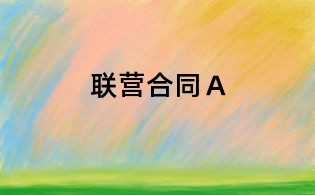 联营合同A
