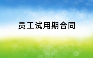 员工试用期合同