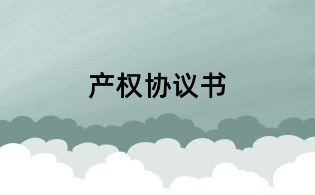 产权协议书