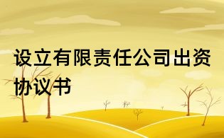 设立有限责任公司出资协议书