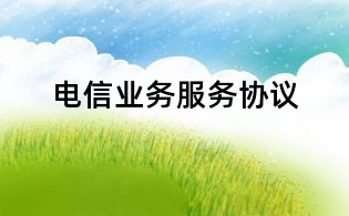 电信业务服务协议