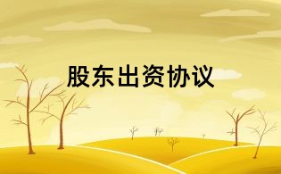 股东出资协议