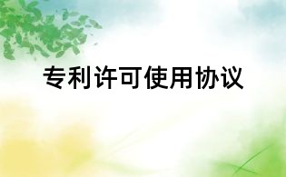 专利许可使用协议