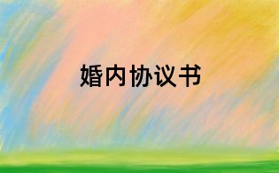 婚内协议书