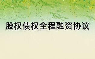 股权债权全程融资协议