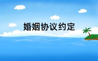 婚姻协议约定