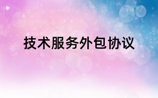 技术服务外包协议