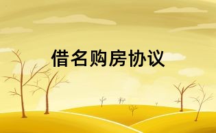 借名购房协议