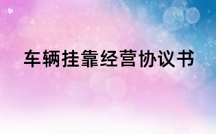 车辆挂靠经营协议书