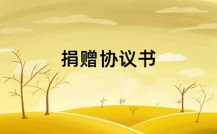 捐赠协议书