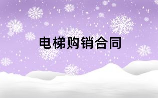 电梯购销合同