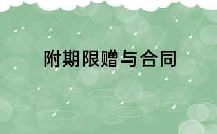 附期限赠与合同