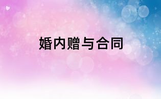 婚内赠与合同