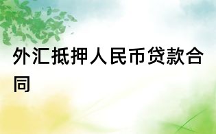 外汇抵押人民币贷款合同
