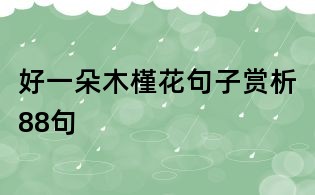 好一朵木槿花句子赏析88句