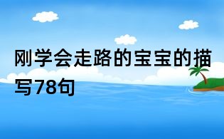 刚学会走路的宝宝的描写78句