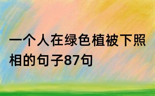 一个人在绿色植被下照相的句子87句
