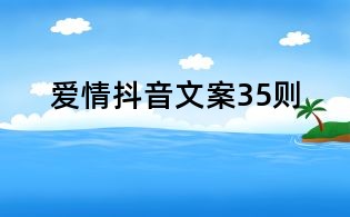 爱情抖音文案35则