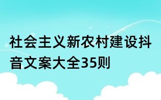 社会主义新农村建设抖音文案大全35则