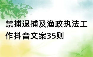 禁捕退捕及渔政执法工作抖音文案35则