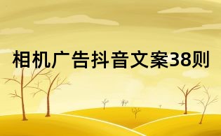 相机广告抖音文案38则