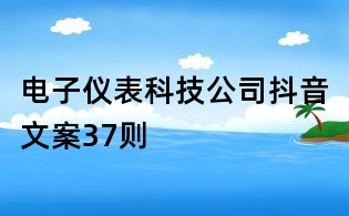电子仪表科技公司抖音文案37则