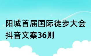 阳城首届国际徒步大会抖音文案36则