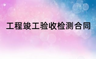 工程竣工验收检测合同