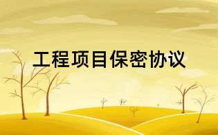 工程项目保密协议