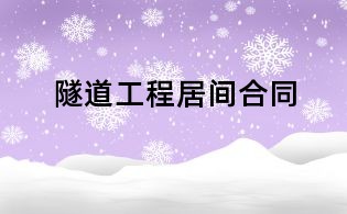 隧道工程居间合同