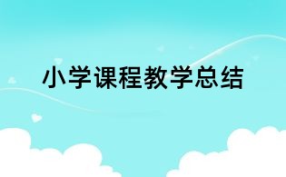 小学课程教学总结