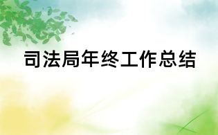 司法局年终工作总结