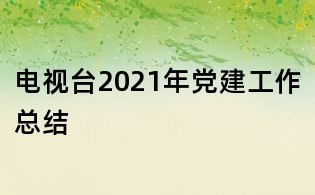 电视台2021年党建工作总结