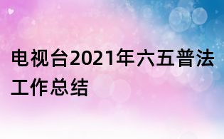 电视台2021年六五普法工作总结
