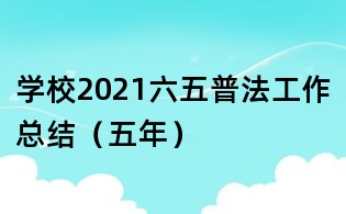学校2021六五普法工作总结(五年)