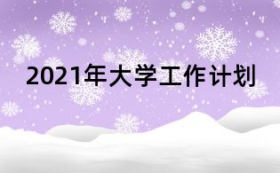 2021年大学工作计划
