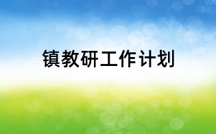 镇教研工作计划
